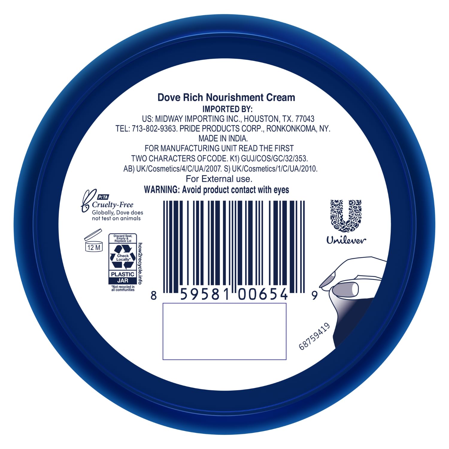 Dove Body Love Rich Nourishment Cream travel-size packaging for on-the-go skincare.