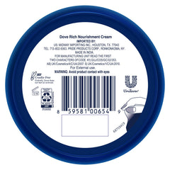 Dove Body Love Rich Nourishment Cream travel-size packaging for on-the-go skincare.