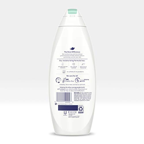 Dove Body Wash hypoallergenic label highlights skin-friendly formula.