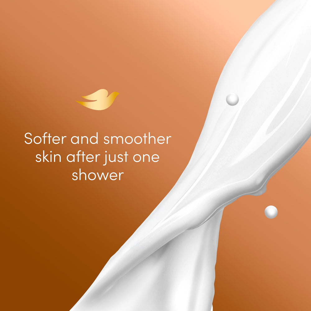 Dove Body Wash Shea Butter Vanilla lather close-up highlighting moisturising cream.