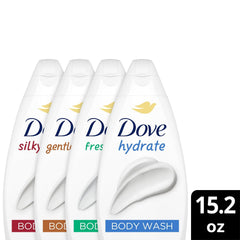 Dove body wash silky velvet foam evokes luxurious, smooth skin after shower