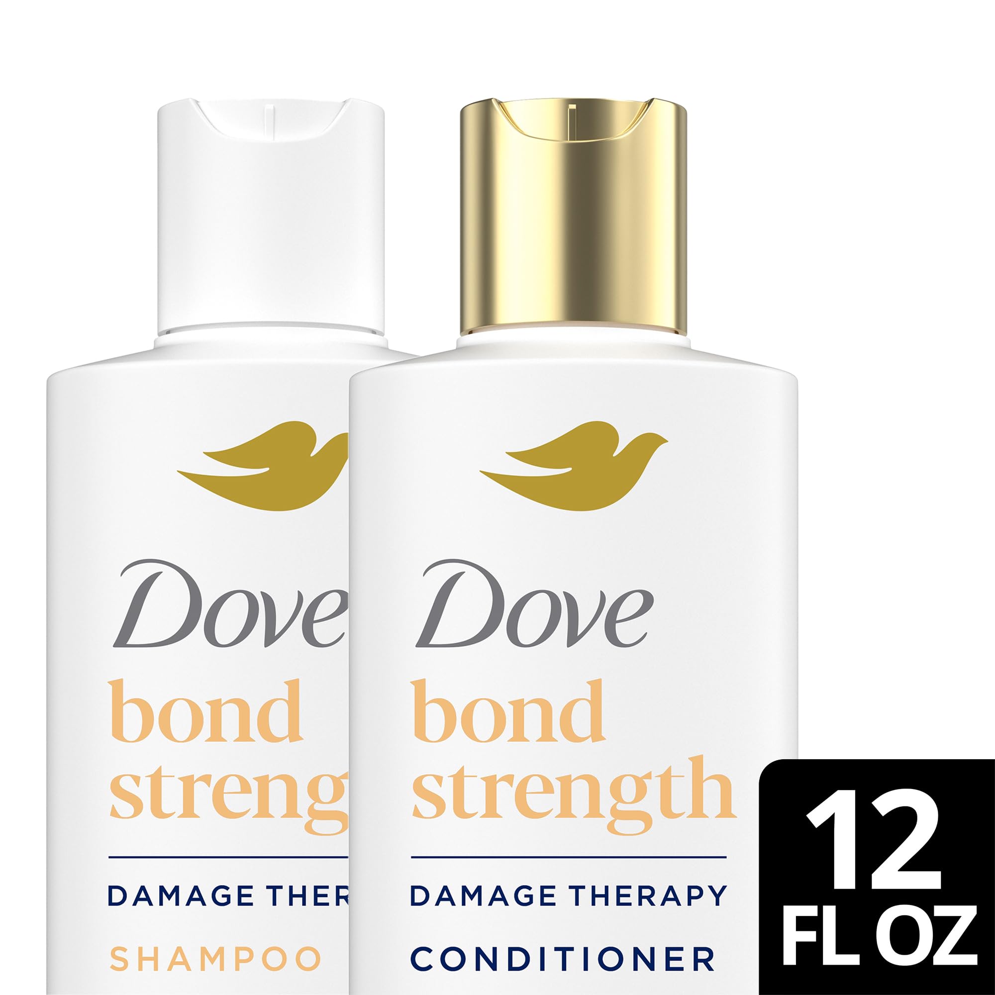 Dove Bond Strength before-after damage repair image hints visible improvement over time
