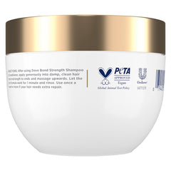 Dove Bond Strength mask open jar showing thick cream texture for intensive treatment