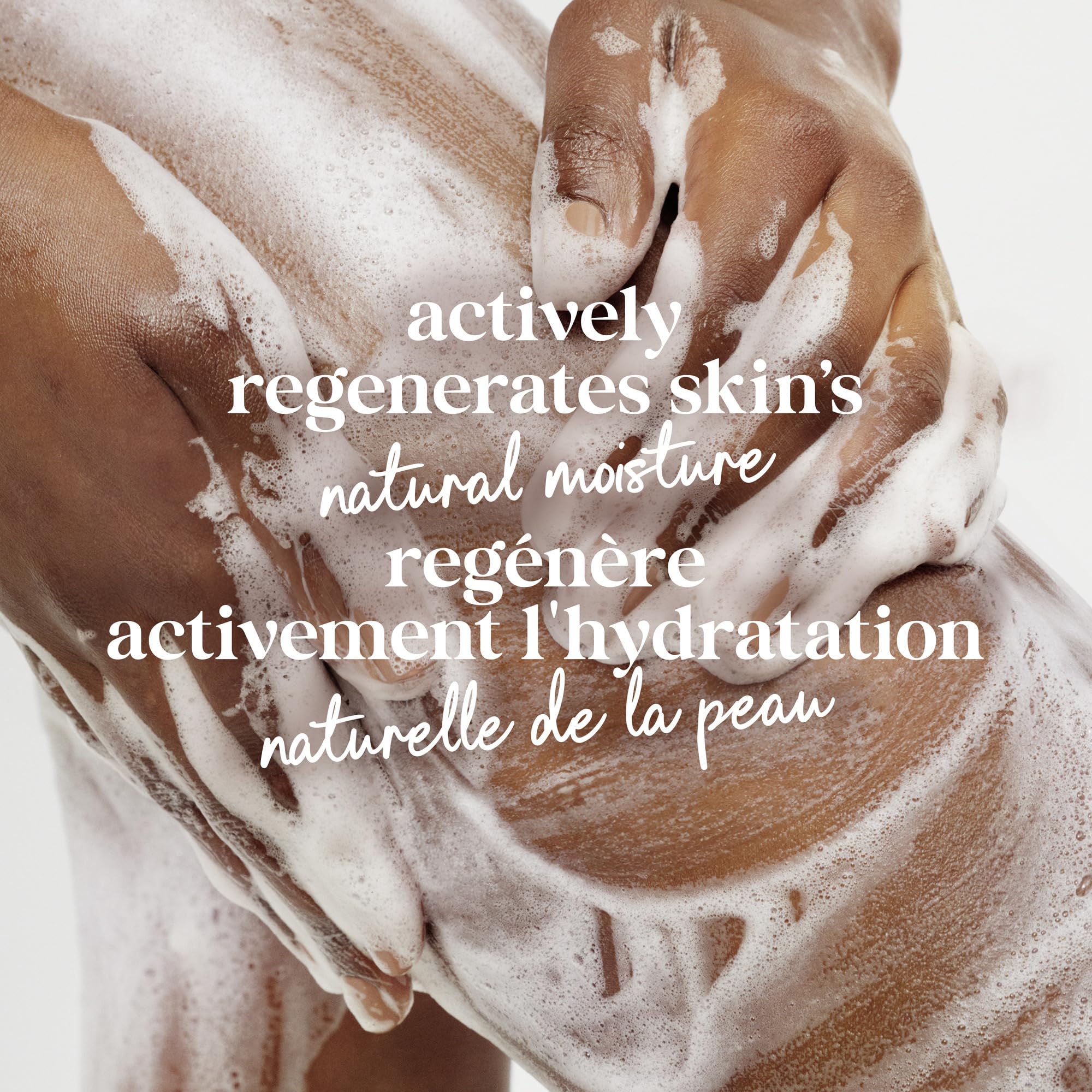 Dove bottle 100 recycled plastic packaging emphasizes sustainable skincare choice.