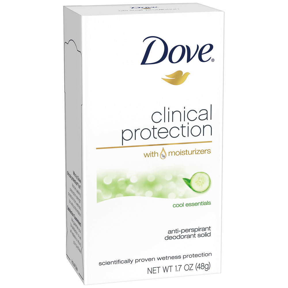 Dove Clinical Protection Cool Essentials bottle provides long-lasting protection for daily use.