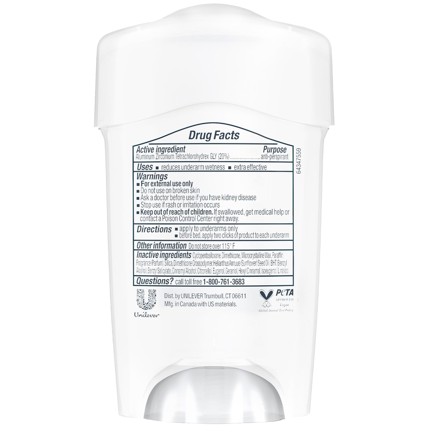 Dove Clinical Strength deodorant bottle demonstrates reliable wetness protection.
