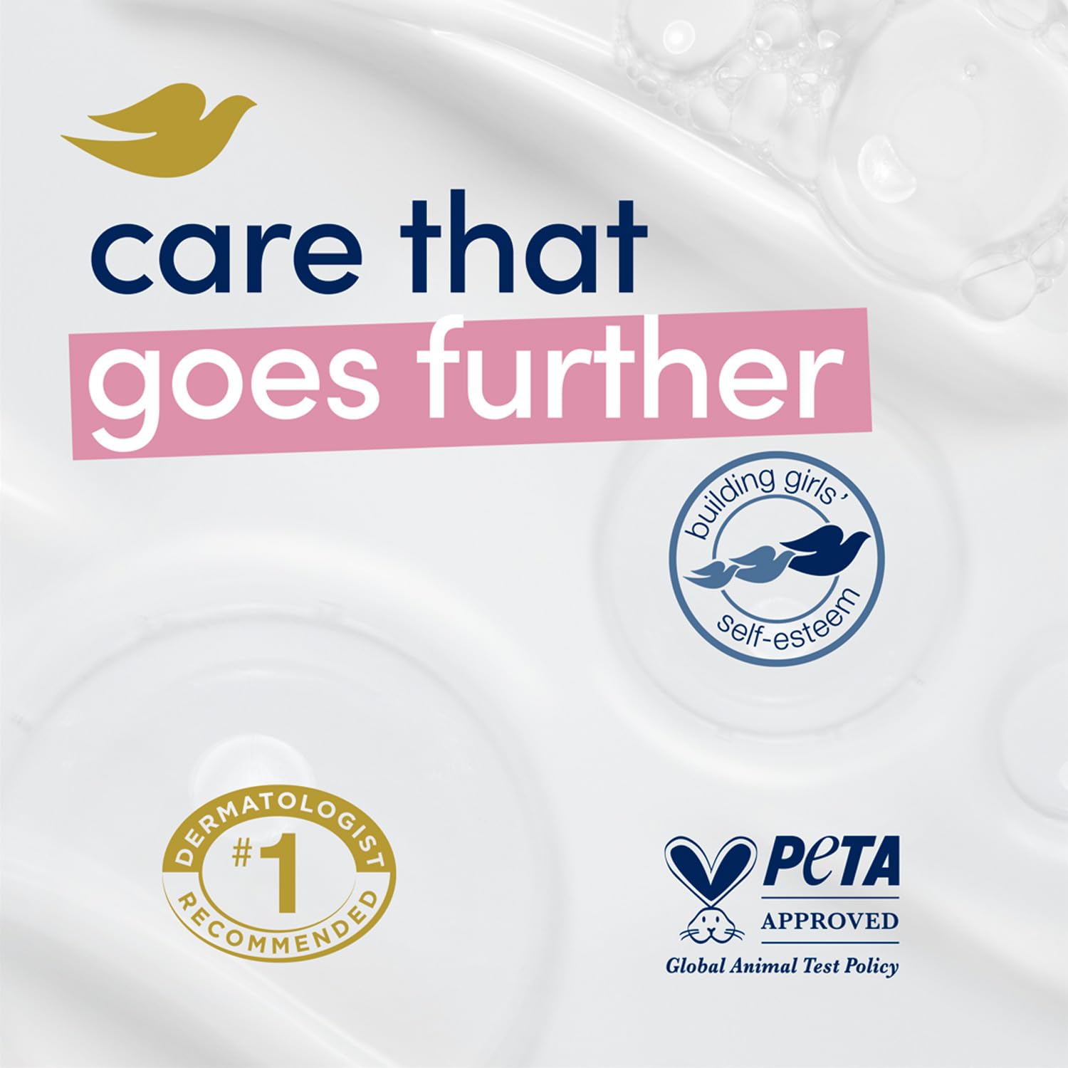 Dove Cruelty-free PETA label signals ethical, non-animal testing commitment