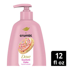 Dove Crumbl Confetti Cake handwash on sink emphasizes instant nourishment