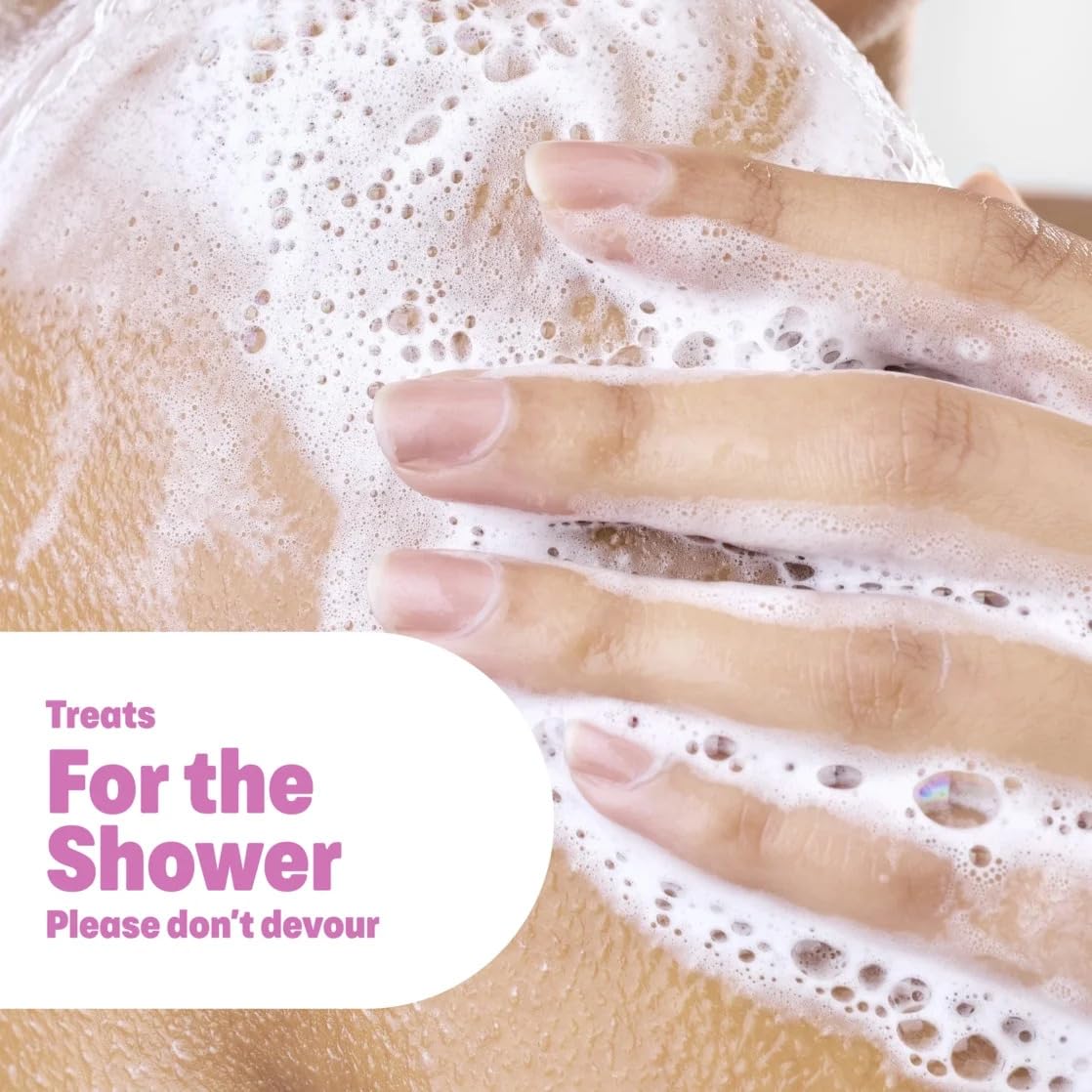 Dove Crumbl Confetti Cake shower setup with steaming water and fragrance.