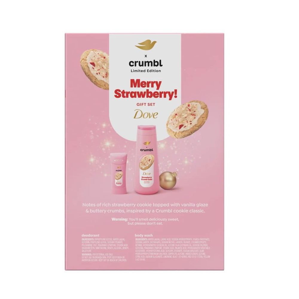 Dove Crumbl: set edición limitada para cuidado corporal con aroma a fresa.
