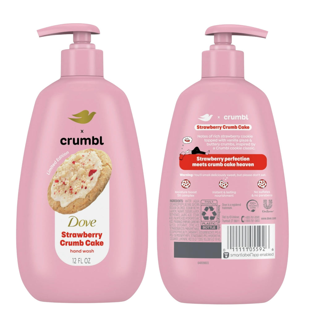 Dove Crumbl lather action closeup demonstrating quick cleansing