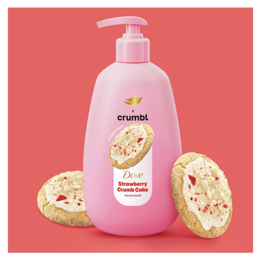 Dove Crumbl moisturizing foam texture closeup for gentle cleansing