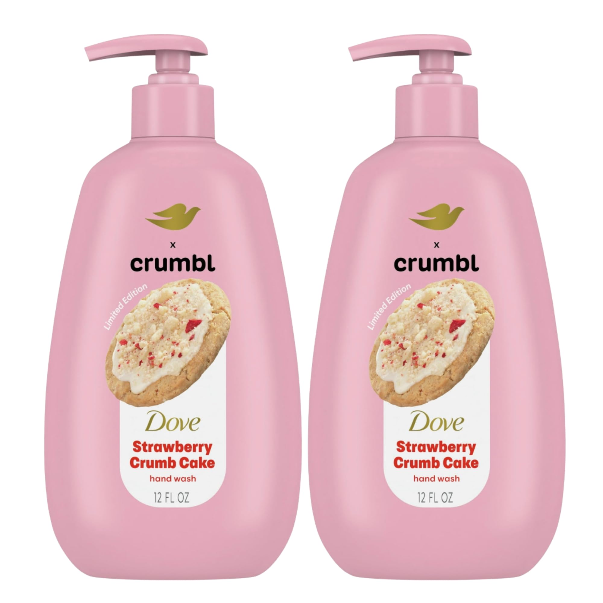 Dove Crumbl hand wash 2-pack bottle-pump for everyday freshness