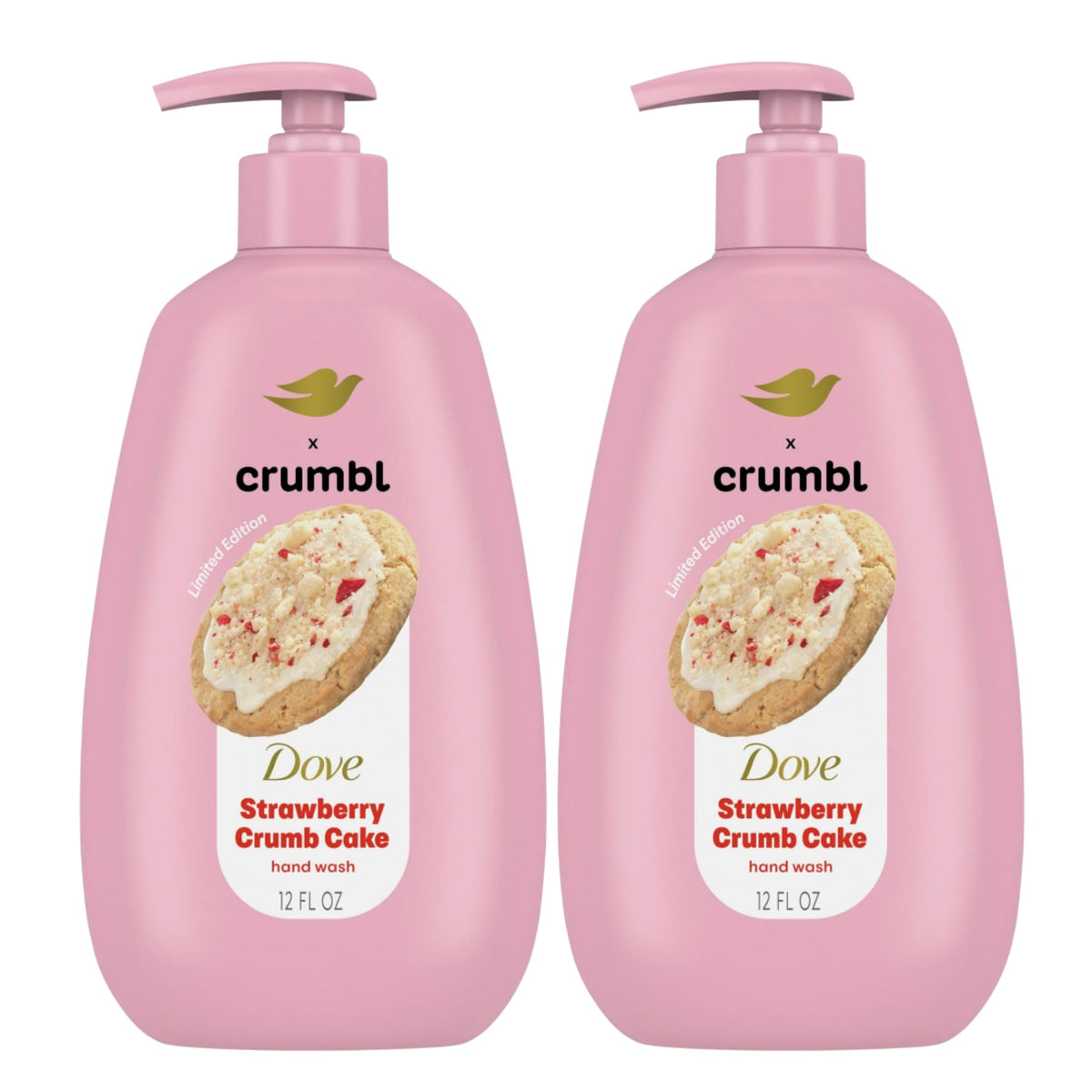 Dove Crumbl hand wash 2-pack bottle-pump for everyday freshness