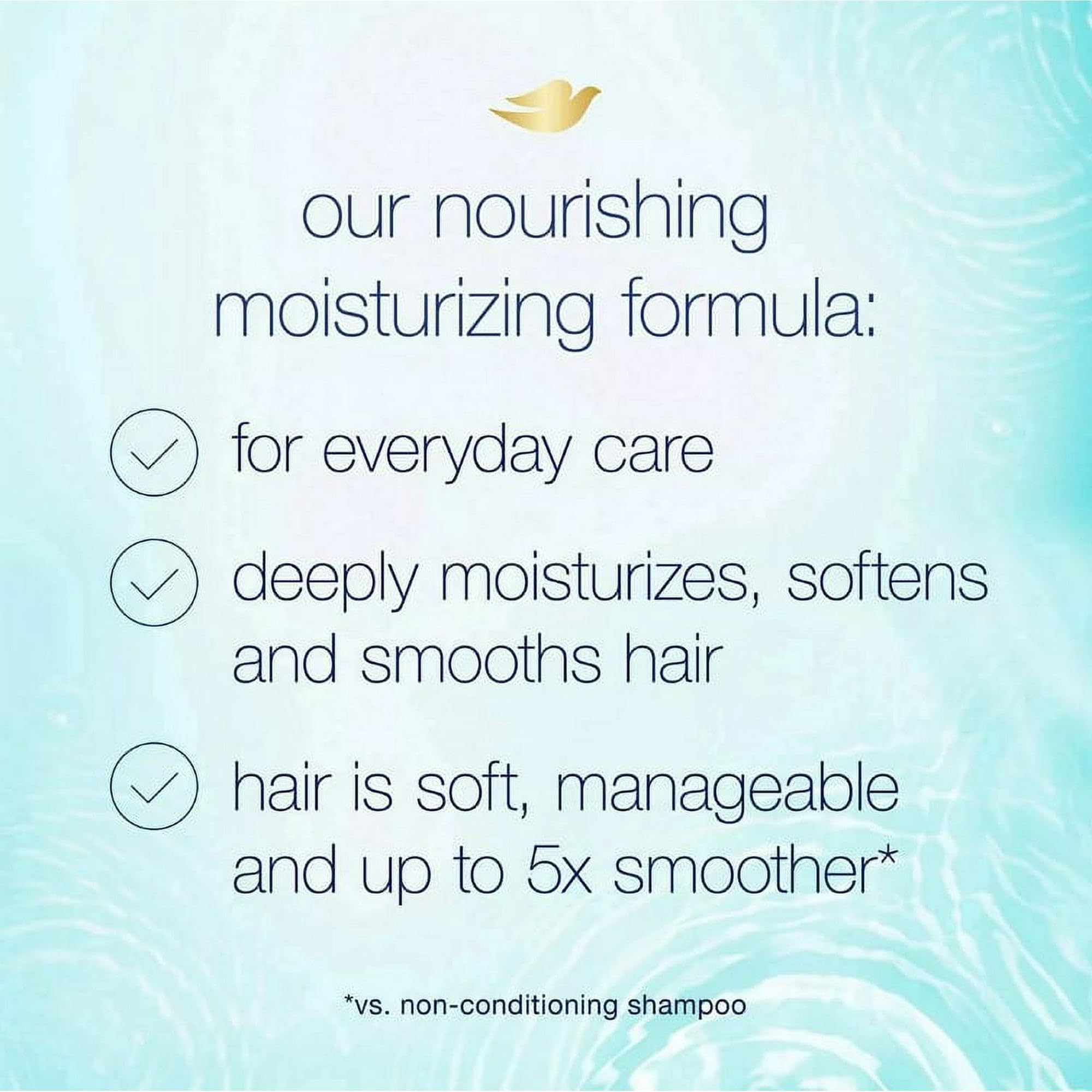 Dove Daily Moisture hair being combed to illustrate detangling and softness.