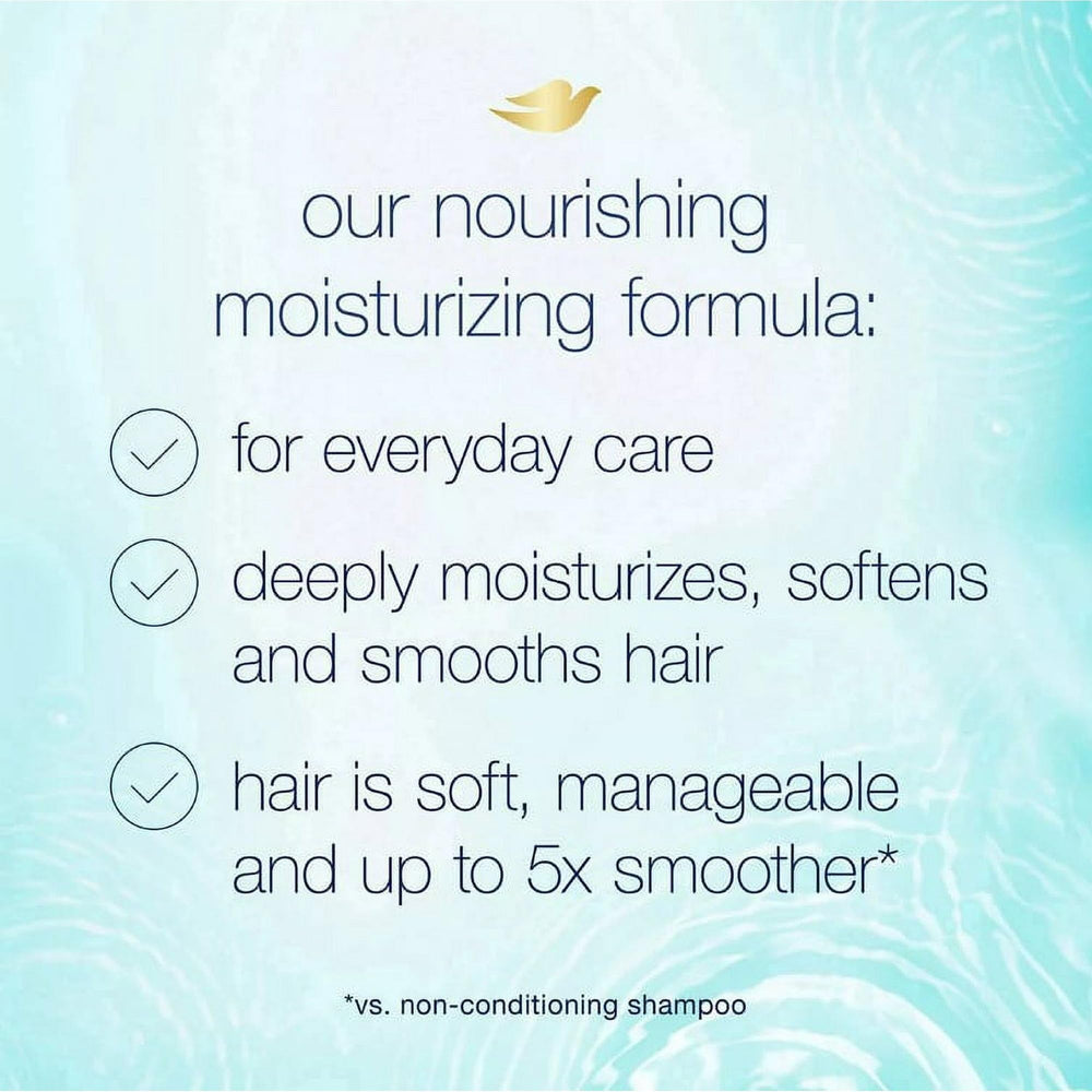 Dove Daily Moisture hair being combed to illustrate detangling and softness.