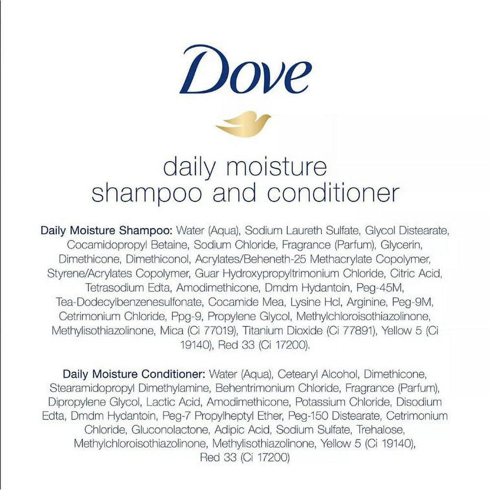 Dove Daily Moisture packaging duo highlighting value and long-lasting nourishment.