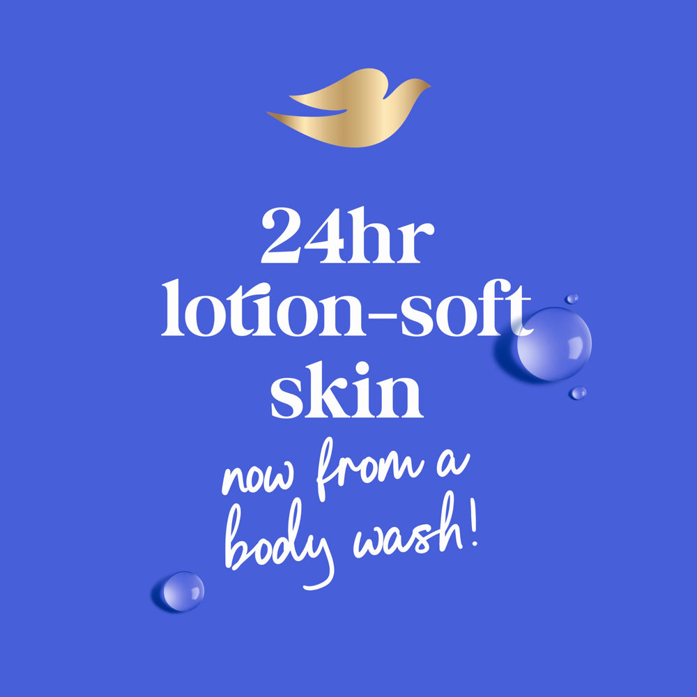 Dove Deep Moisture micro-moisture droplets visible on skin.