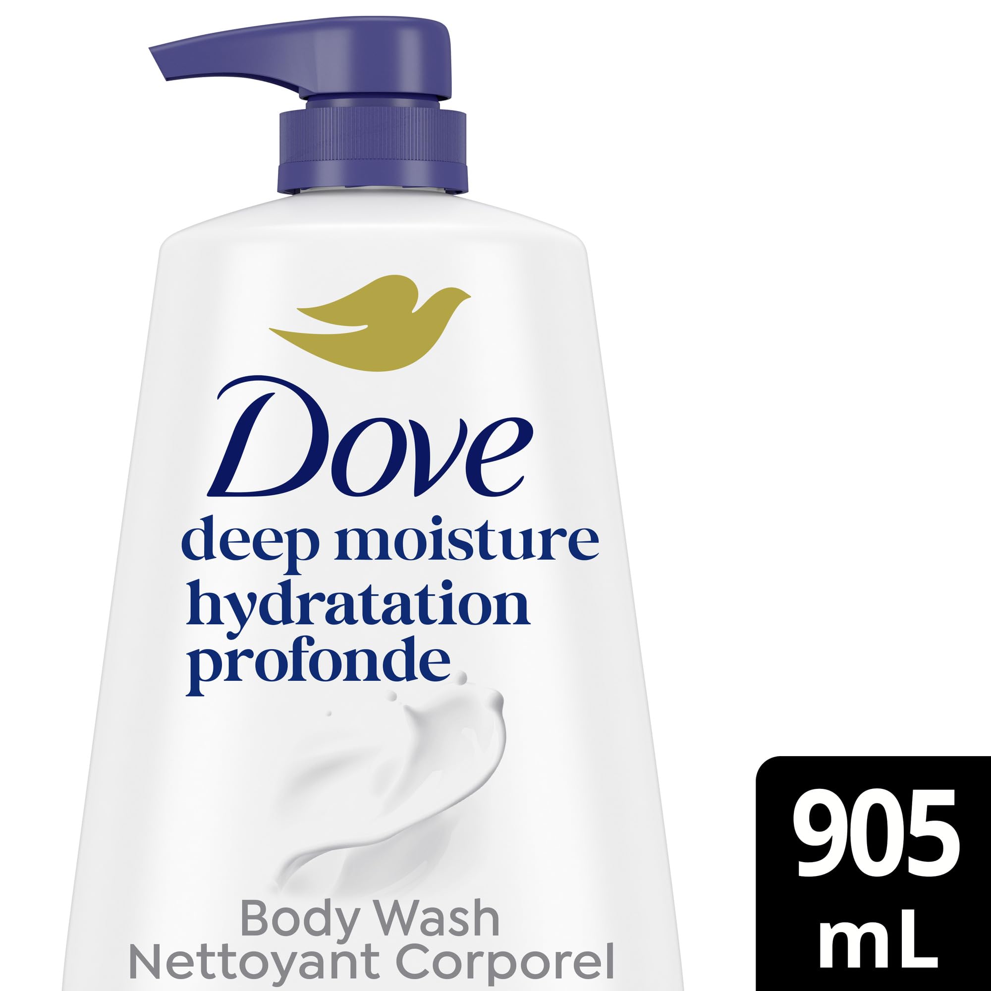 Dove Deep Moisture rich foam closeup evokes luxurious lather for nourished skin.