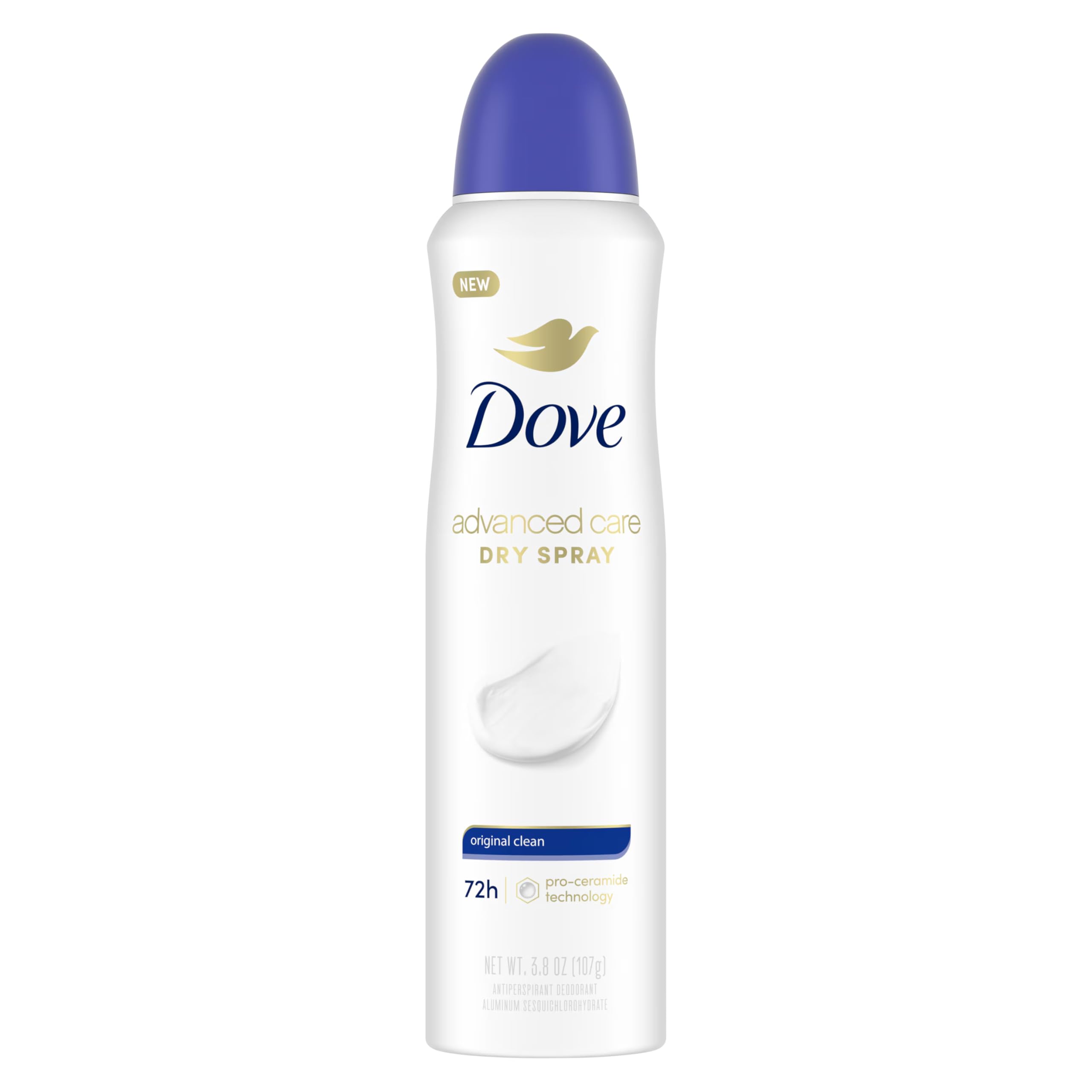 Dove Deodorant Dry Spray Original Clean three-pack front view for on-the-go freshness