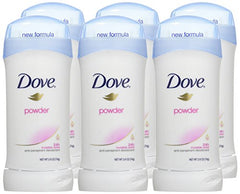 Dove Deodorant stick application swipe shows smooth glide and quick-dry formula.