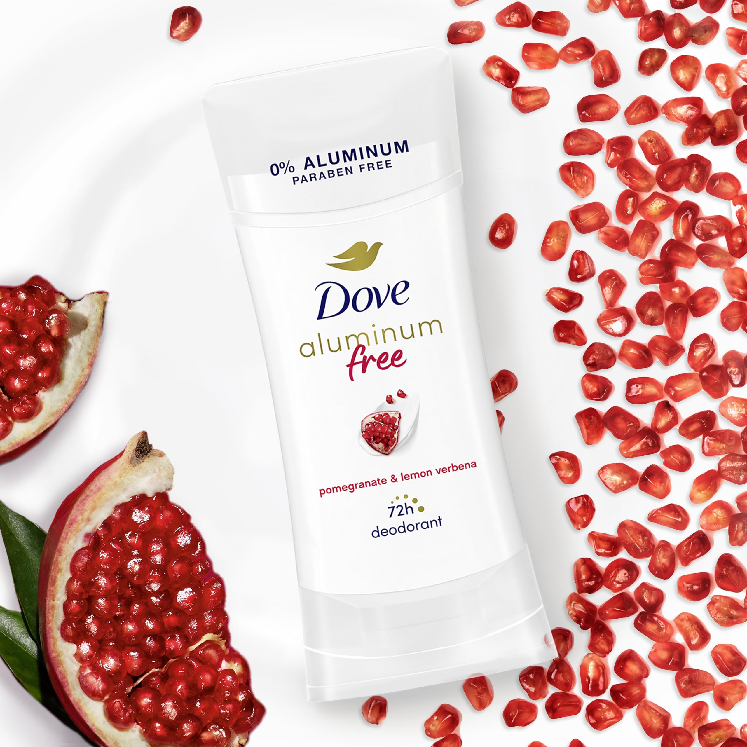 Dove deodorant-stick closeup texture highlights gentle, skin-friendly formula for underarm comfort.