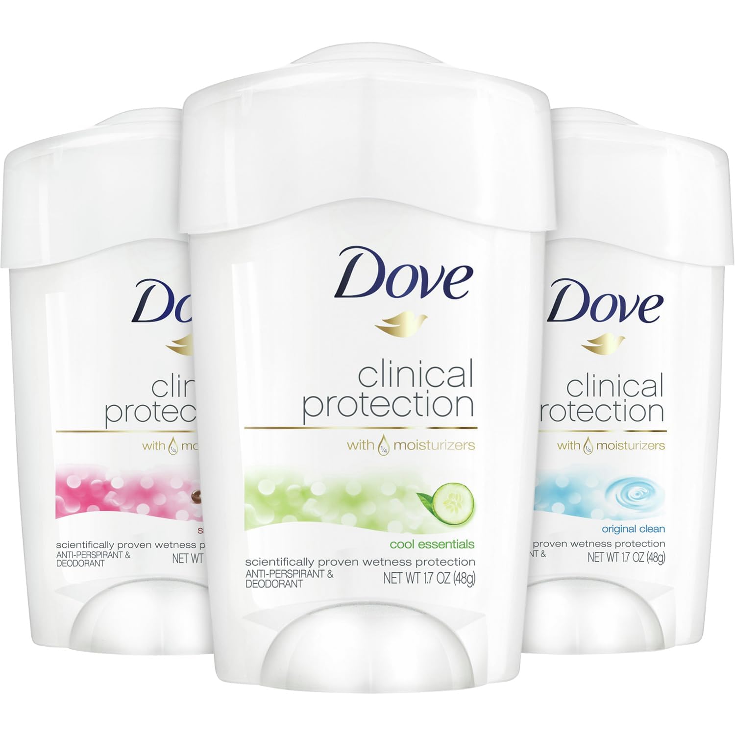 Dove Deodorant three-pack Cool Essentials for all-day odor control