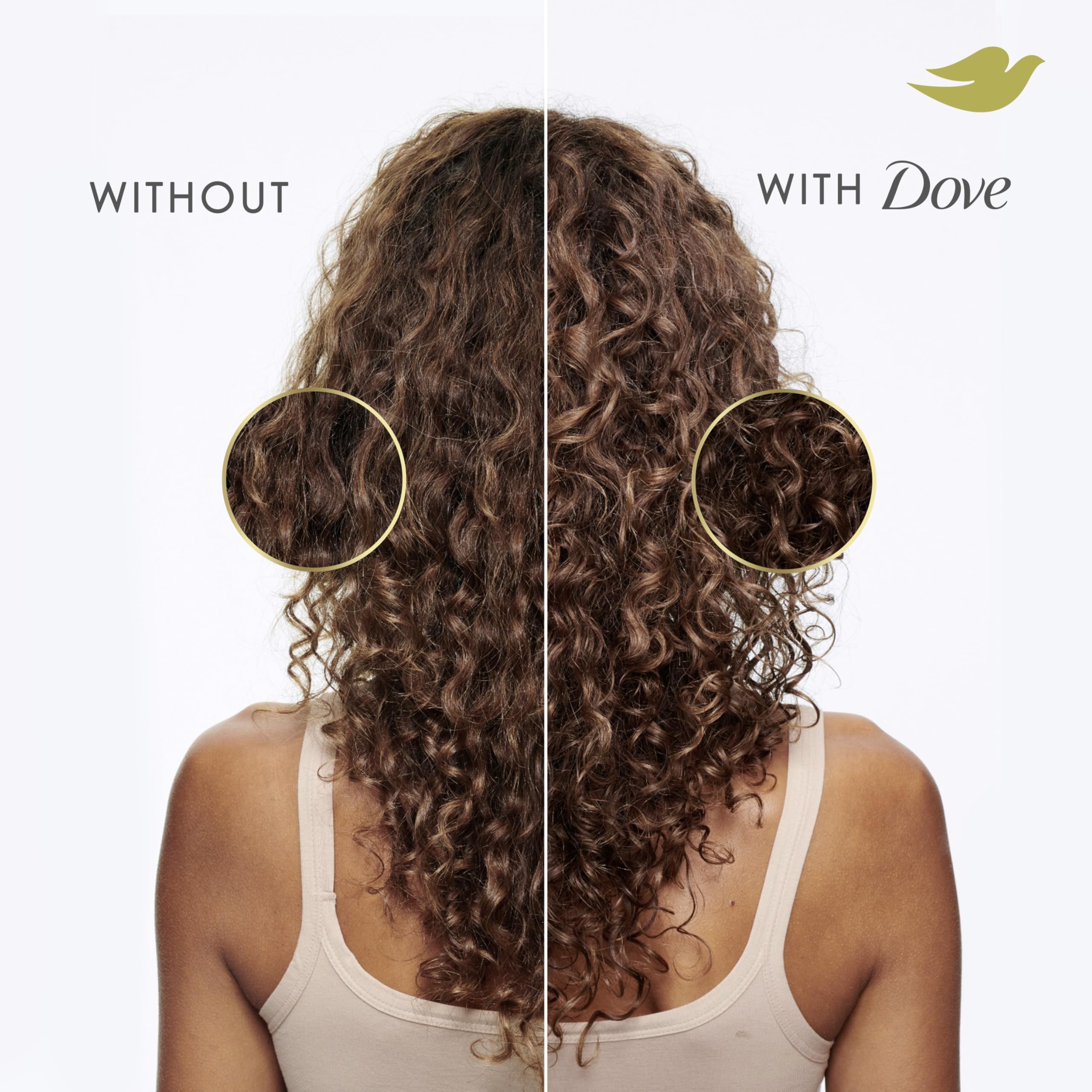 Dove DermaCare anti-dandruff shampoo in action on scalp.