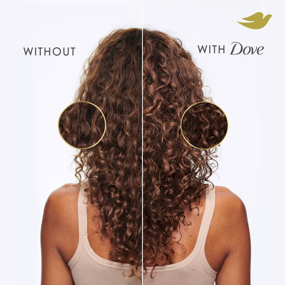 Dove DermaCare anti-dandruff shampoo in action on scalp.
