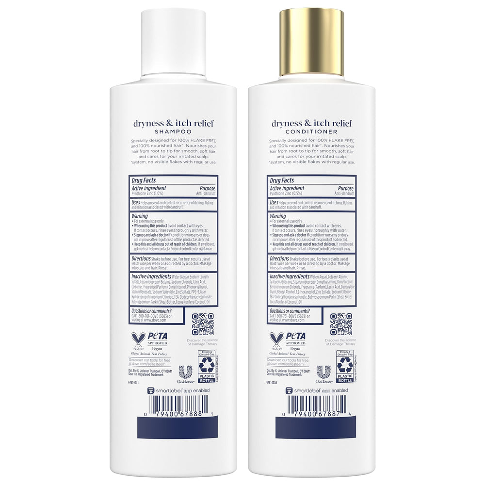 Dove DermaCare conditioner bottle closeup highlighting smooth, manageable hair after use.
