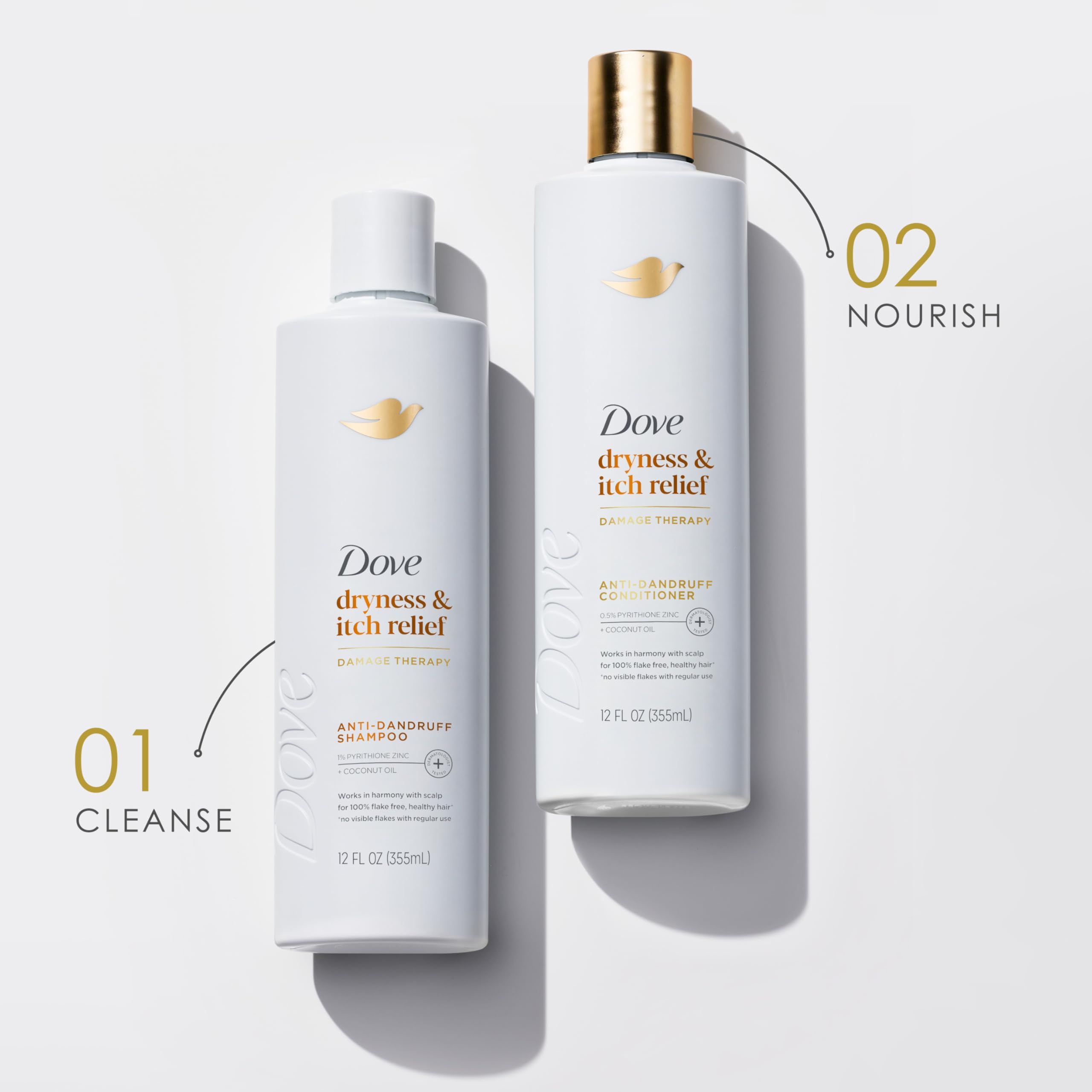 Dove DermaCare hair smoothing close-up captures frizz control and healthy shine.