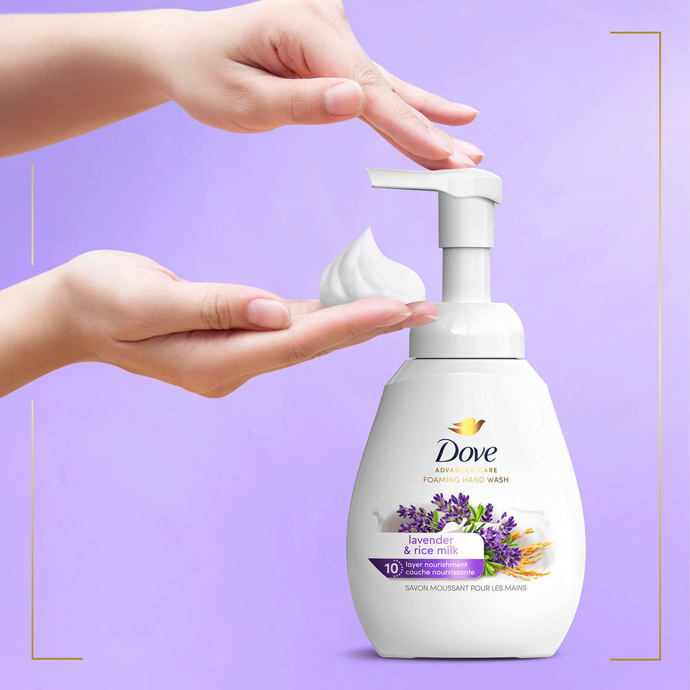 Dove dermatologist-recommended seal on packaging signaling mild cleansers.