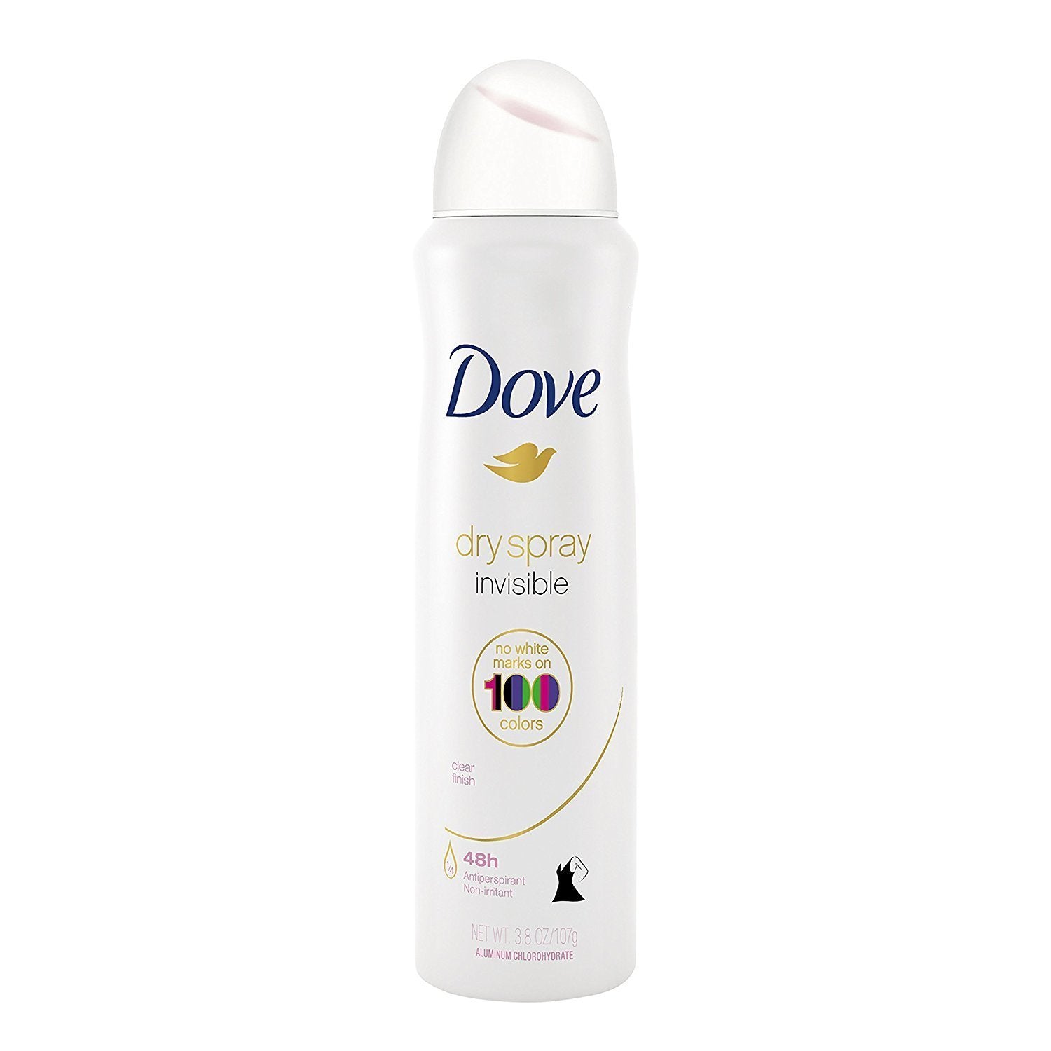 Dove Dry Spray application action shows quick-dry formula for comfortable morning routine
