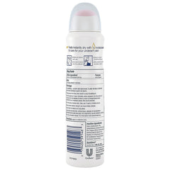 Dove Dry Spray invisible finish applied to skin with no white marks