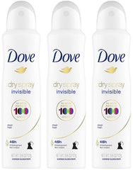 Dove Dry Spray Invisible Sheer Fresh can close-up for on-the-go freshness.
