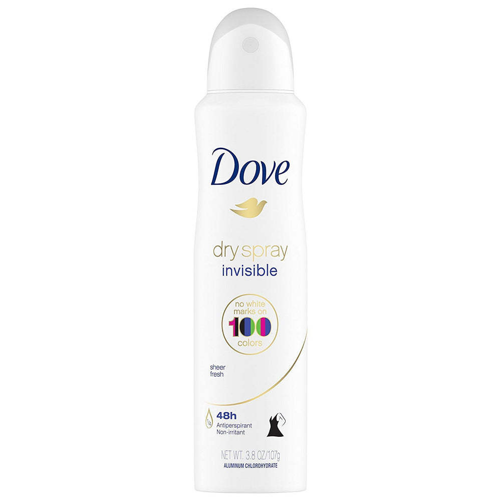 Dove Dry Spray Invisible Sheer Fresh nozzle close-up for quick, even application.