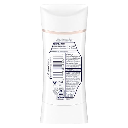 Dove Even Tone 48-hour protection highlights long-lasting odor and sweat defense.