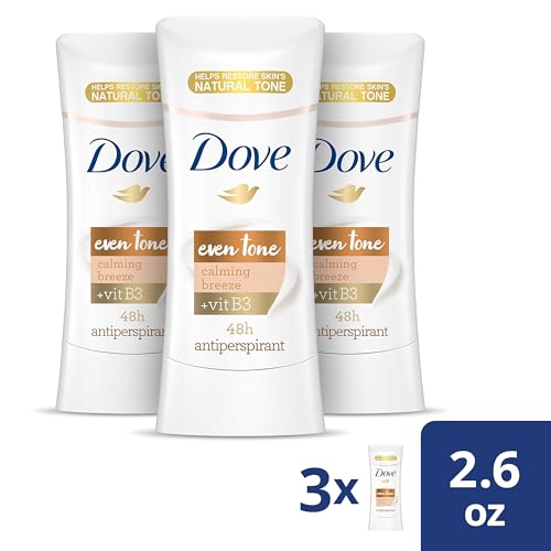 Dove Even Tone Apple Blossom stick close-up showing smooth glide with no residue.
