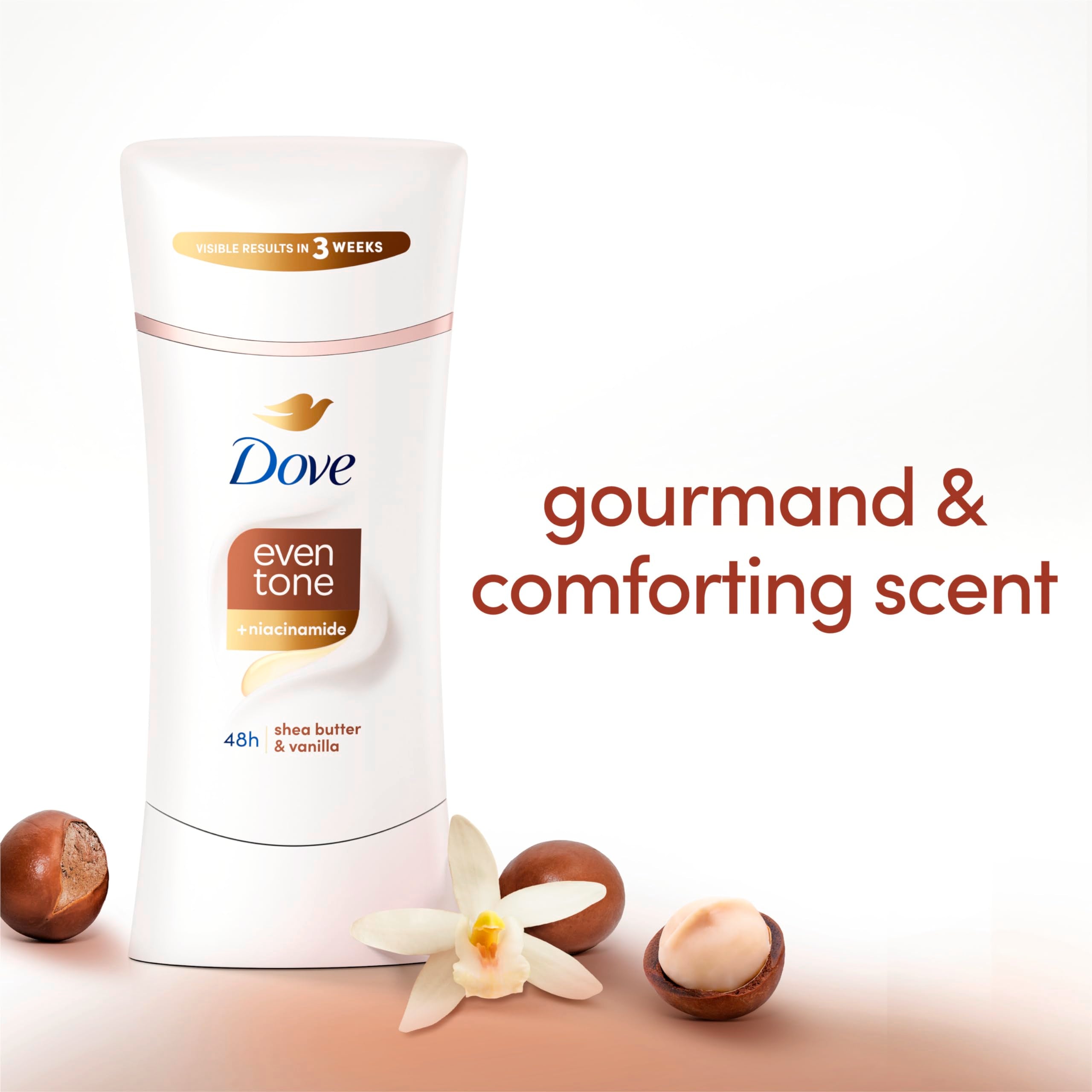 Dove Even Tone stick close-up texture for easy application.