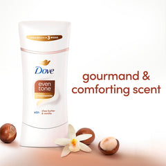 Dove Even Tone stick close-up texture for easy application.