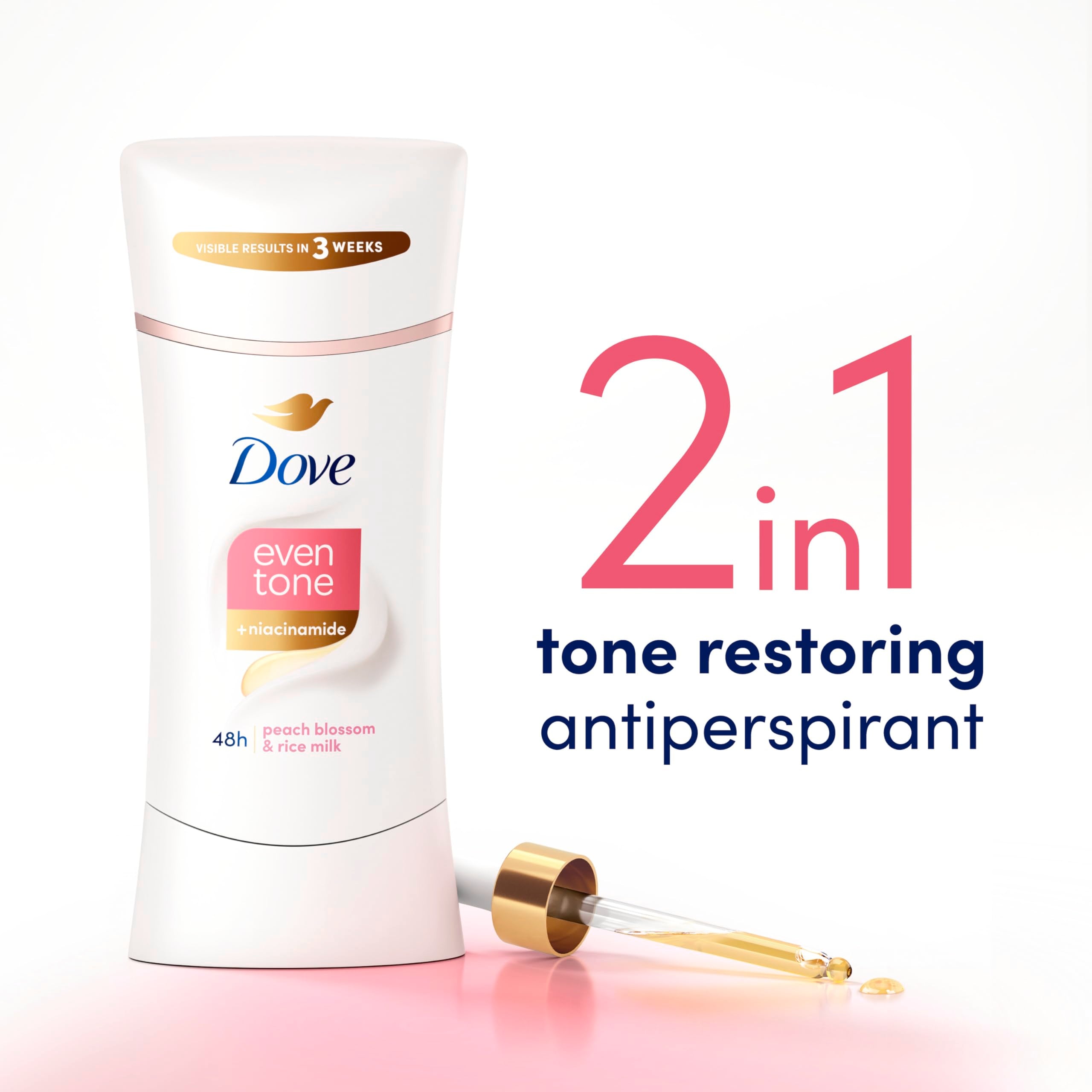 Dove Even Tone demonstrates potential for an improved underarm tone and smoother skin.