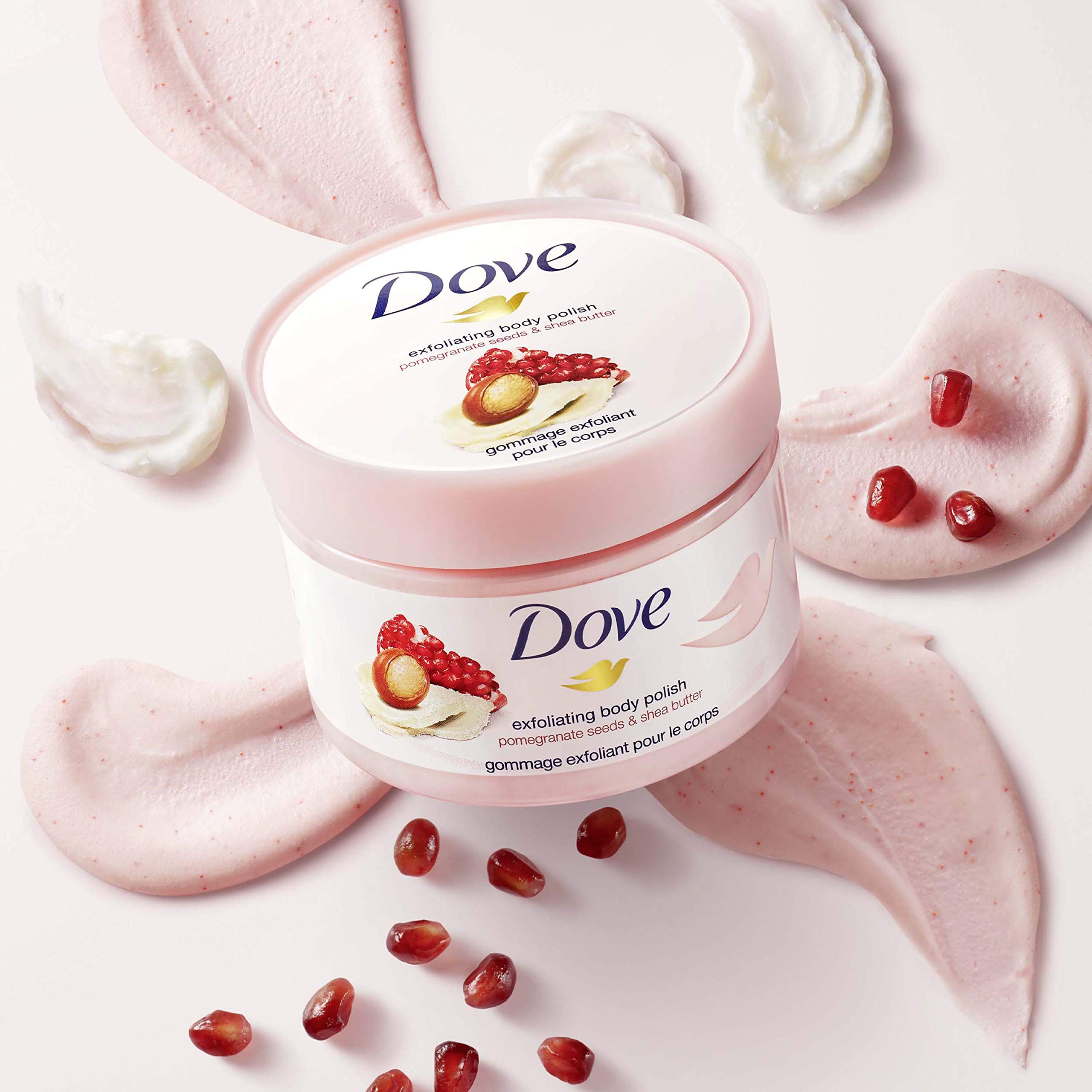 Dove Exfoliating Body Polish packaging shot, 10.5 oz size