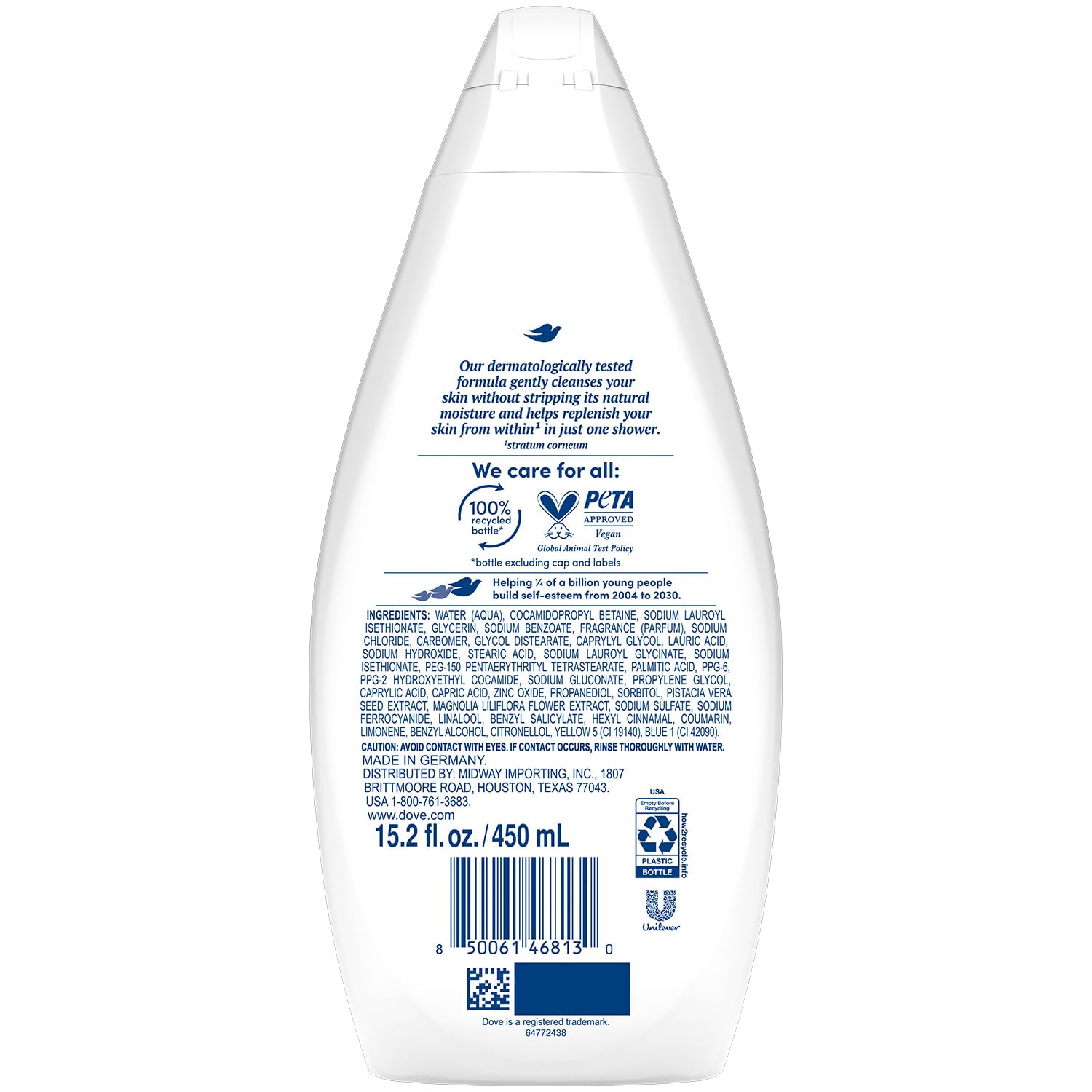 Dove Gentle Pamper in a bathroom setup for daily self-care routines.
