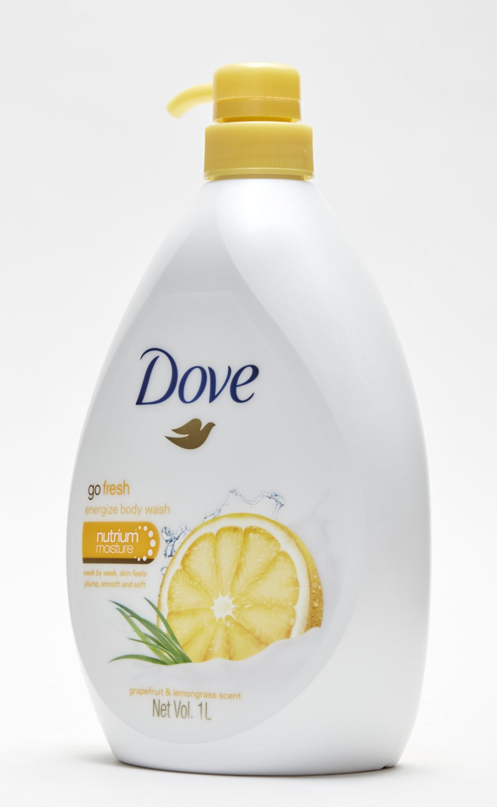 Dove Go Fresh Energize foamy lather demonstrates luxurious cleansing