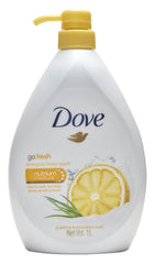 Dove Go Fresh Energize pump bottle highlights refreshing morning routine