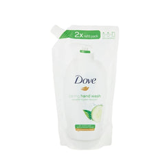 Dove Go Fresh Fresh Touch cucumber green tea hand wash lather demonstrates gentle hydration.