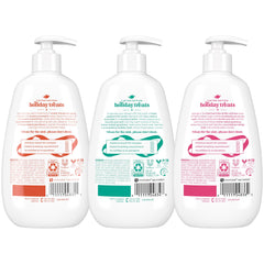 Dove Holiday Treats 3-pack gift bundle highlights festive skincare gifting option.