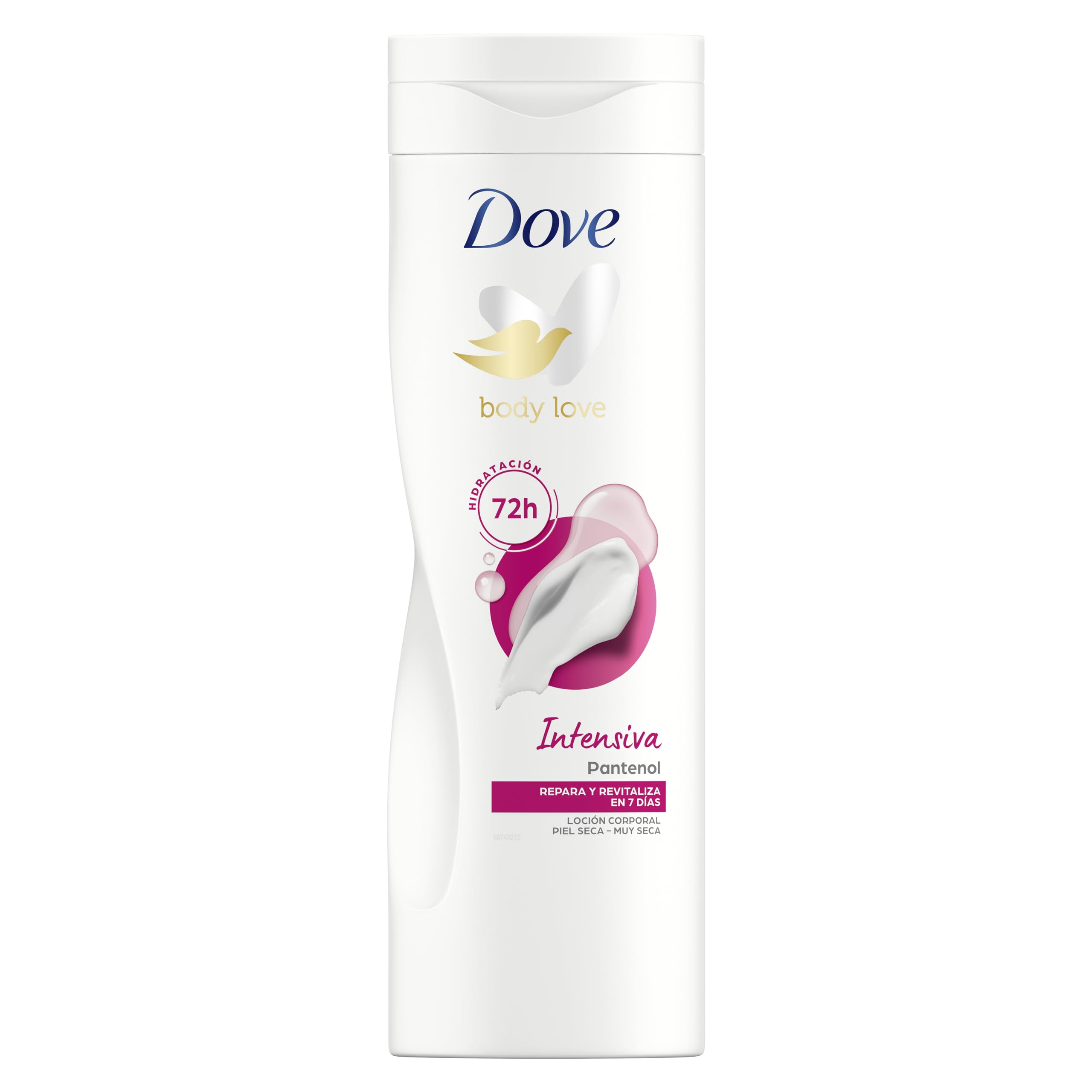 Dove Intense Nourishment bottle 250ml highlights deep moisture for dry skin.