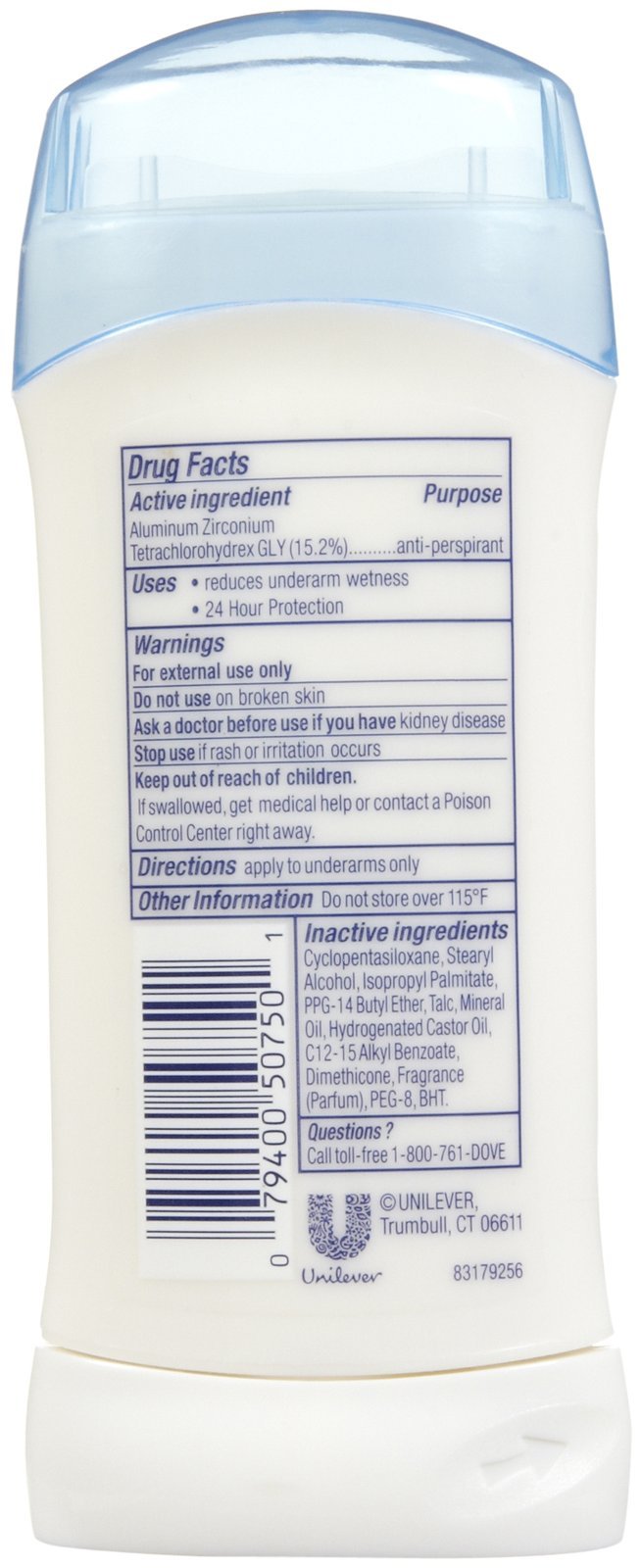 Dove Invisible Solid Deodorant Fresh packaging highlights convenient 3-pack for everyday use.