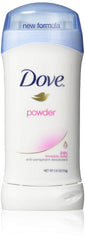 Dove Invisible Solid Powder deodorant pack of four for all-day protection.